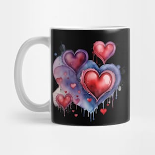 Valentine Romance: Watercolor Hearts Mug